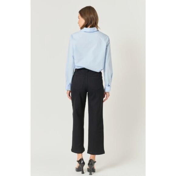 English Factory Culotte Pants - Sz M - Gold Button - Wide Leg Midi Rise - NWOT - Picture 3 of 15